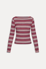 x JENNIE Sophie Long Sleeve Top - Sunset Stripe