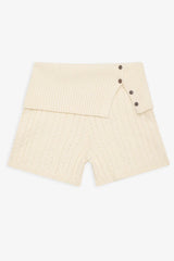 Nolan Cable Cloud Knit Mini Short - French Vanilla