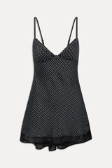 x Khy Kenley Satin Mini Dress - Moonlit Dot