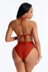 Maui Mix And Match Triangle Bikini Top - Rust