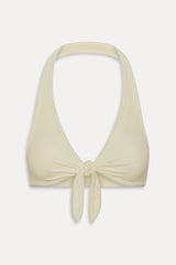 Jayne Terry Halter Bikini Top - Lemon