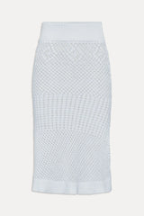 Orchard Crochet Midi Skirt - White