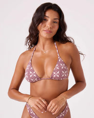 Batik Bloom Mini Tiki Triangle Bikini Top