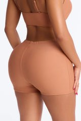 Maui Mix And Match Biker Short Bikini Bottom - Brown