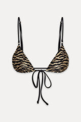 x Réalisation Par Lila Triangle Bikini Top - Vintage Tiger