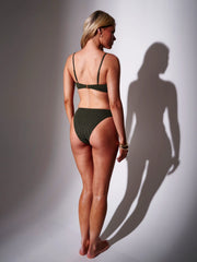 Sunset Crinkle Bikini Bottoms in Khaki