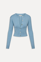 Sundae Cropped Cardigan - Blue Vanilla