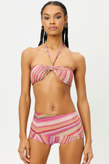 Katarina Halter Bandeau Bikini Top - Dance Pink
