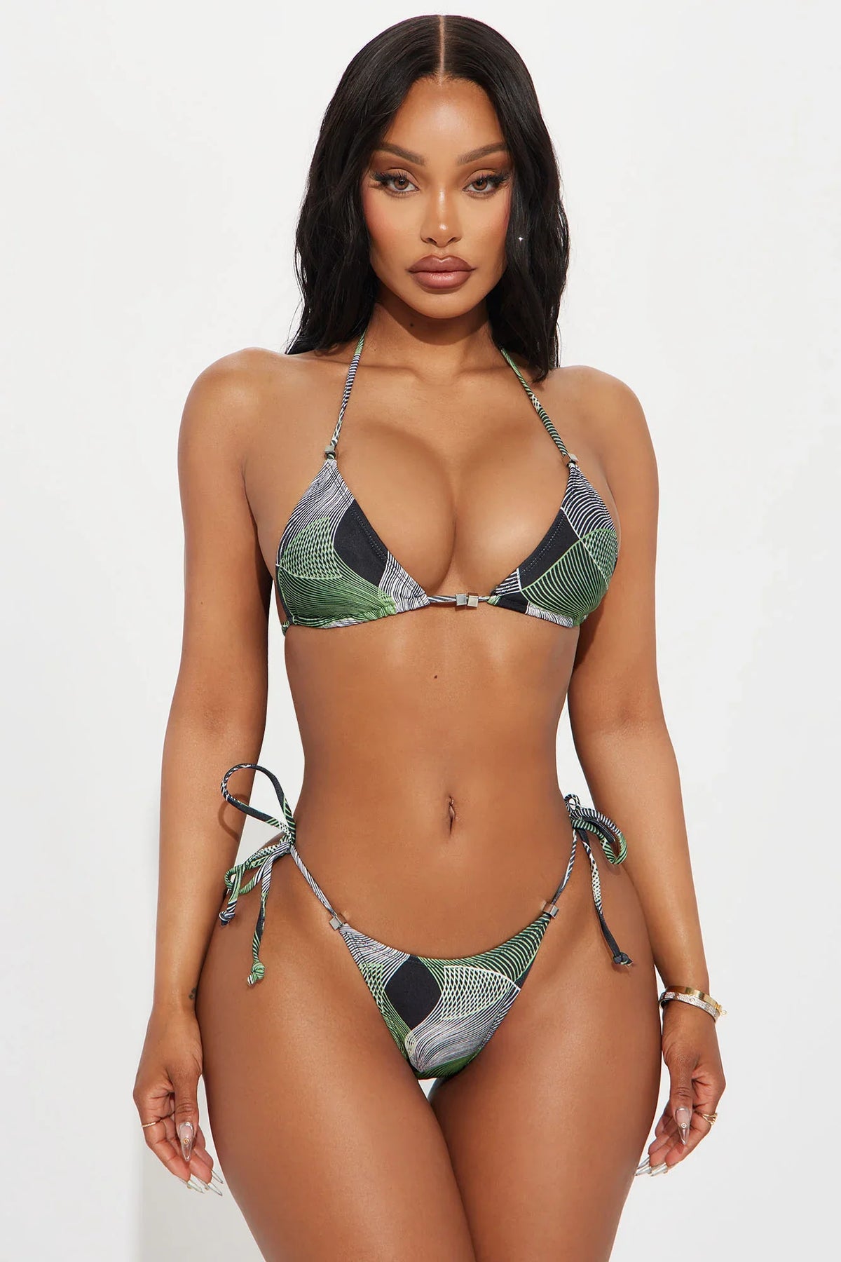 Ipanema Beach Beaded 2 Piece Bikini - Black/combo