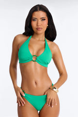 Carmen Hardware Beaded 2 Piece Bikini - Green