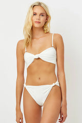 Monica Cheeky Bikini Bottom - White