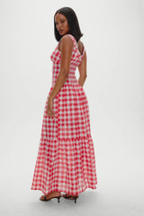 x BELLA HADID Southern Belle Midi Dress - Malibu Picnic