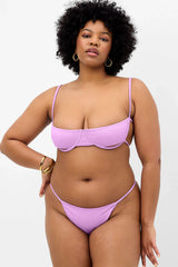 Campbell Plissé Underwire Bikini Top - Wisteria