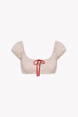 x BELLA HADID Angel Bikini Top - Strawberry Polka Dot