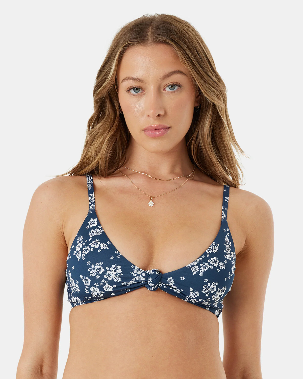 Hibiscus Haven Knot Bralette Bikini Top
