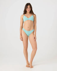 SD Beach Classics Short Sleeve Athletic Triangle Bikini Top