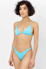 Chase Shine Triangle Bikini Top - Aquamarine