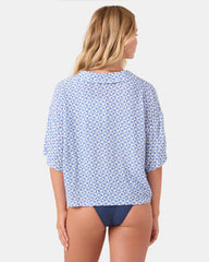 Hazy Dazy Cropped Button Up Cover Up