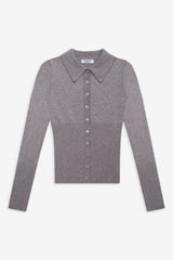 Brooks Button Up Sweater - Rain Cloud