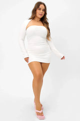 Allegra Terry Long Sleeve Bolero - White
