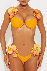 Island Orchids Underwire 2 Piece Bikini - Orange/combo