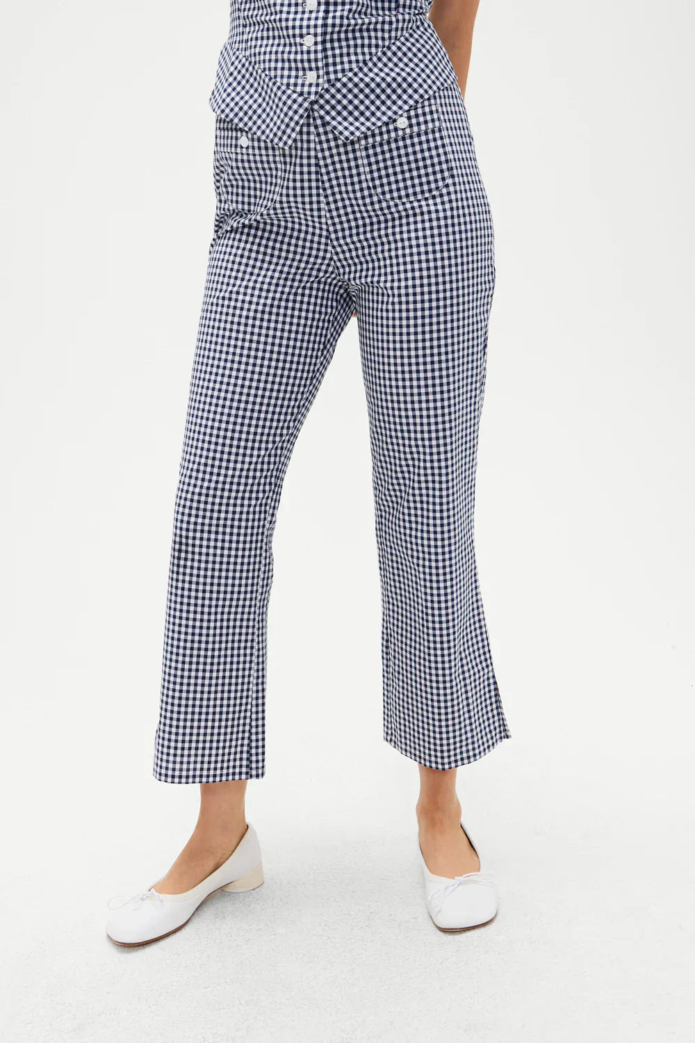 Parlour Gingham Capri Pant - Seaside Gingham