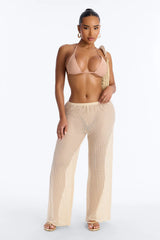 Summer Shimmer Swim Cover Up Pants - White