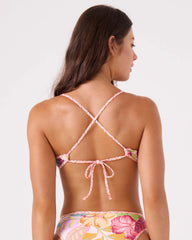Hot Tropics Athletic Triangle Binding Bikini Top