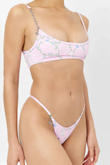 Dallas Floral Chain Bikini Top - Fairytale