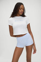 Collins Cropped T Shirt - White