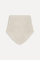 x BELLA HADID Western Crochet Poncho - White