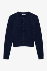 Dudley Cable Knit Cardigan - Starlight