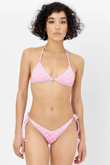 Ivy String Triangle Bikini Top - Baby Pink