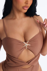Dancing With You 1pc Swimsuit - Brown