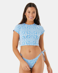 Tile Tranquility Crop Short Sleeve Rashguard
