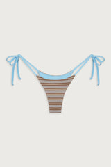 Divine Striped Skimpy Bikini Bottom - Ocean Stone
