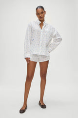 Farmhouse Boxer Sleep Shorts - Periwinkle