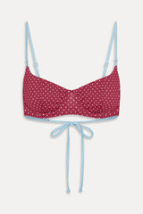 Cola Polka Dot Bikini Top - Tuscany