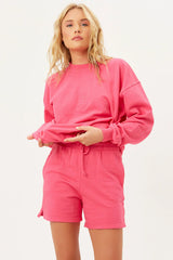 Bennie Oversized Crewneck Sweatshirt - Rosewood