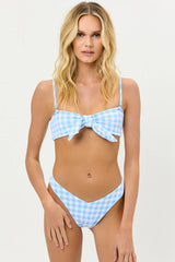 Enzo Tie Front Bikini Top - Bluebell