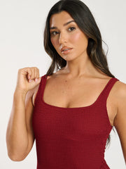 Gelato Crinkle Swimsuit in Burgundy
