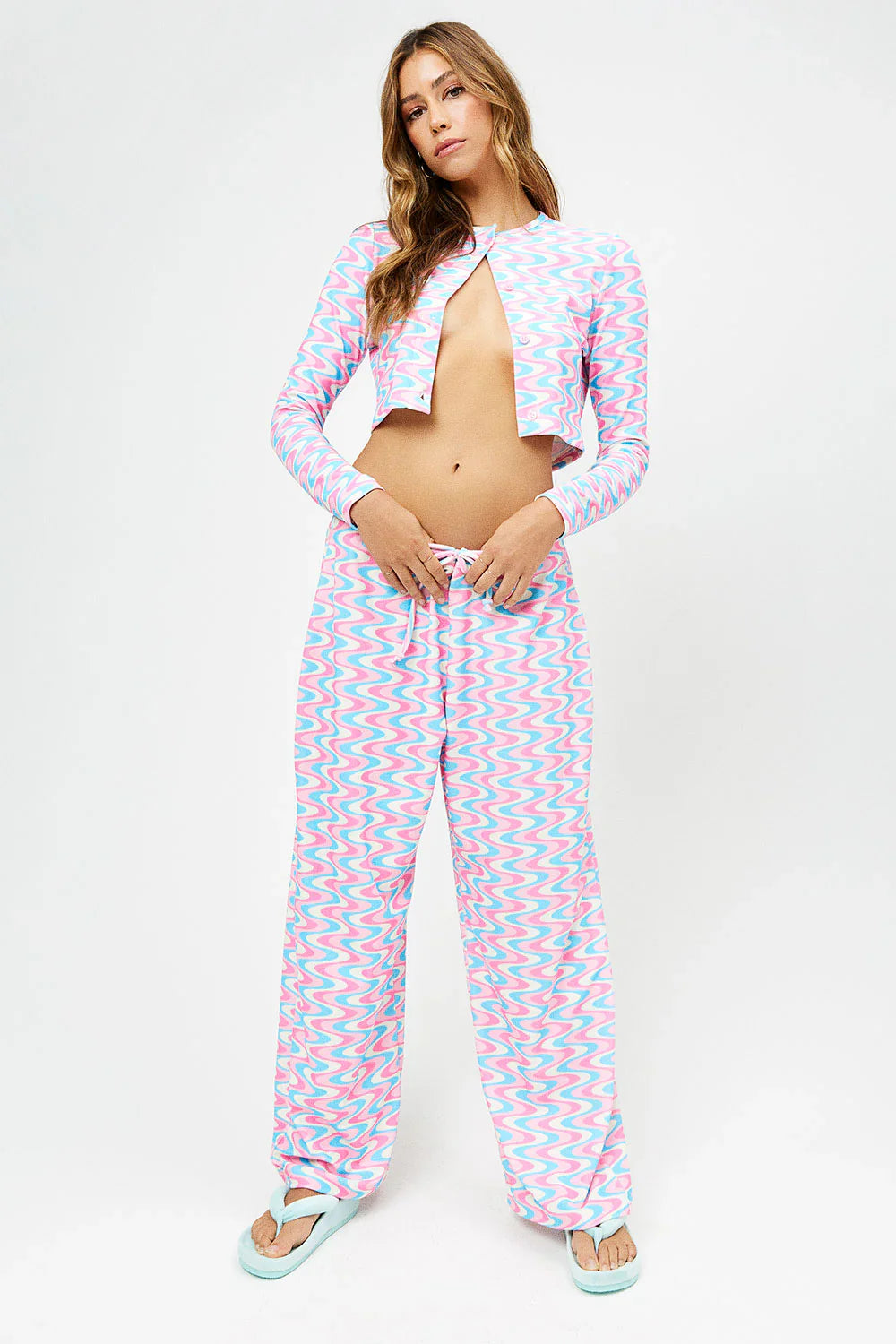 Michelle Low Rise Wide Leg Pants - Sister Swirl