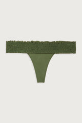 Sofia Shine Micro Bikini Bottom - Sea Moss