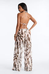No One Does It Better Bikini And Coverup Pants - White/combo