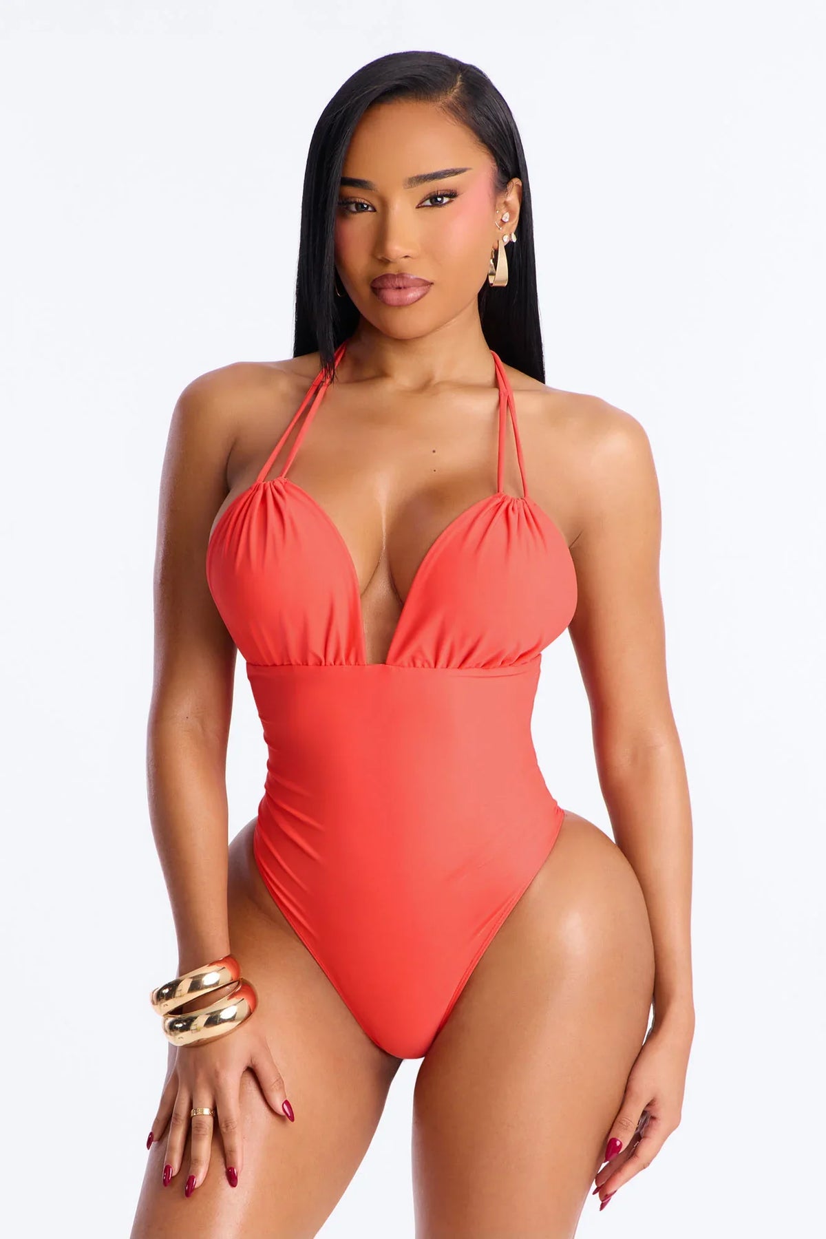 Lagoon Luxe 1 Piece Swimsuit - Coral