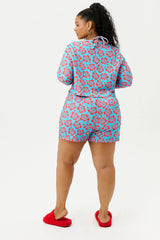 Cheri Terry Cardigan Sweater - Blue Magic