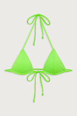 Coastal Micro Triangle Bikini Top - Green Glow