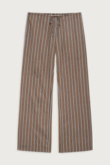 Daisy Striped Low Rise Pant - Ocean Stone