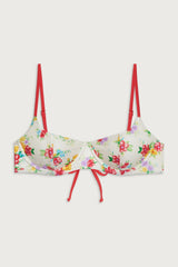 Cola Shine Underwire Bikini Top - Sweet Hibiscus