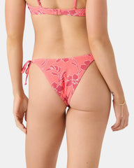 Garden Twirl Tie Side Cheeky Bikini Bottom